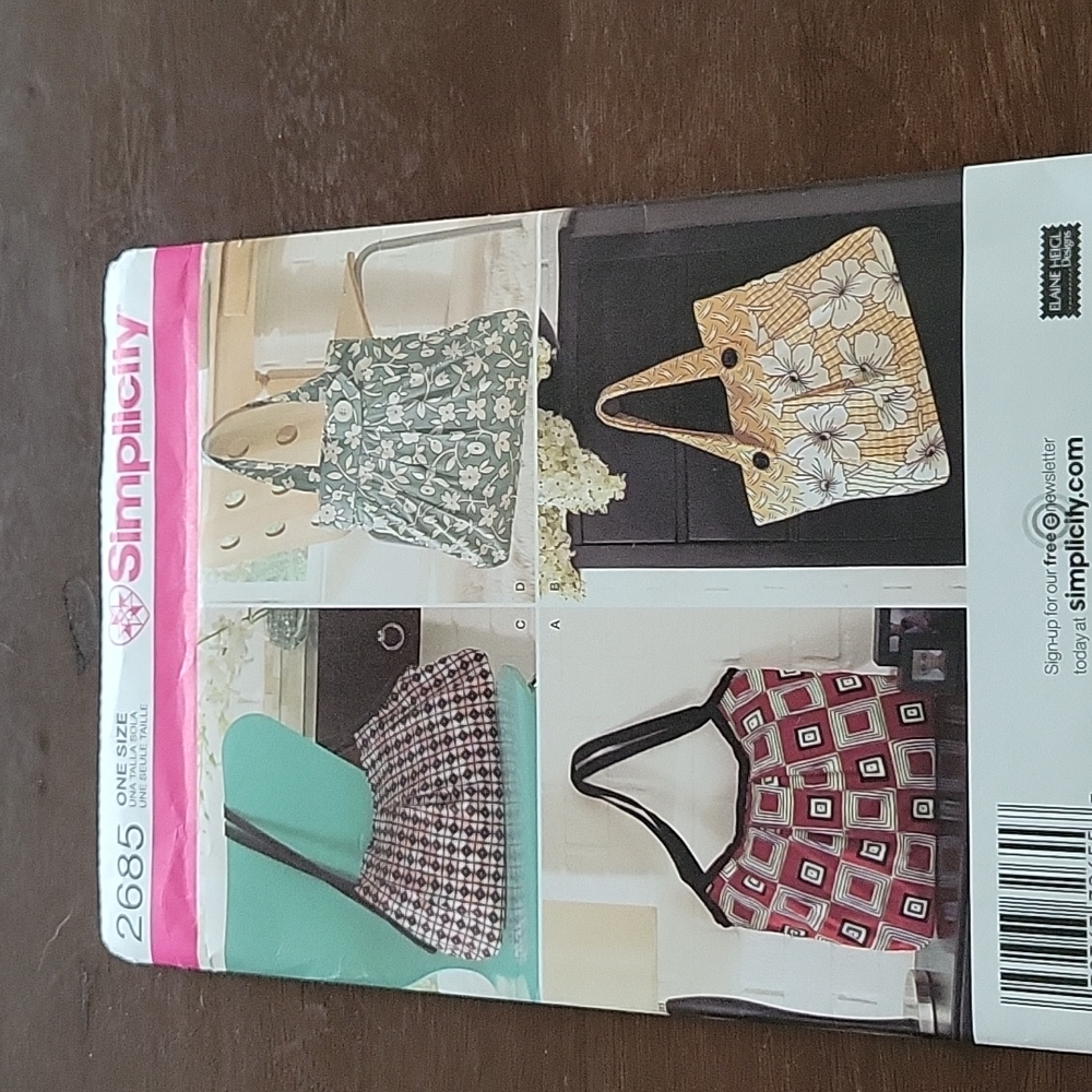 SIMPLICITY bag and purse patterns sewing handbag